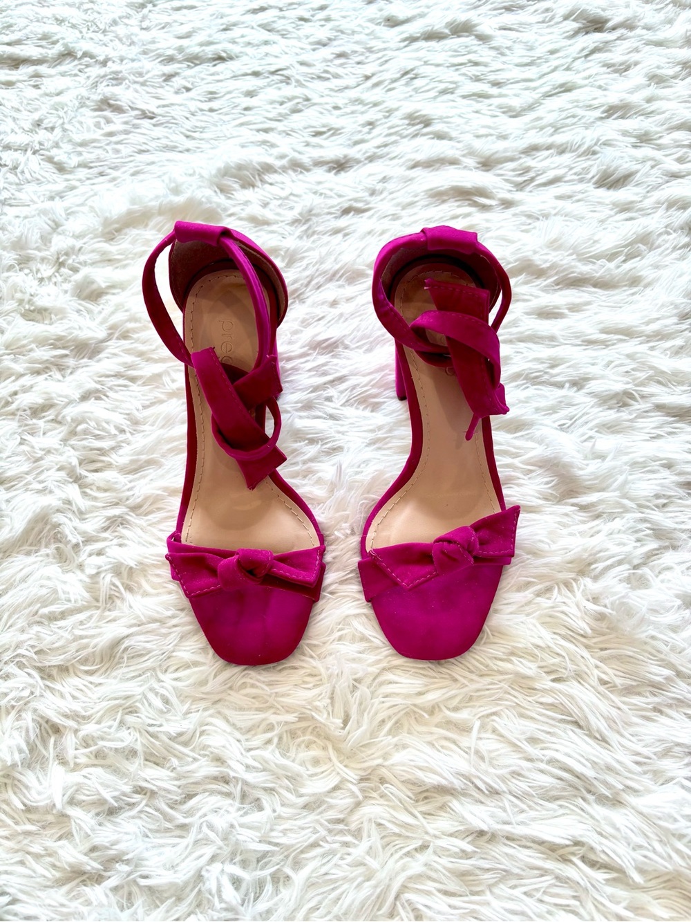 🤍New! Women’s Fuchsia Bow Ankle-Strap Heels
